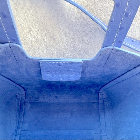 Staud Mini Shirley Bag in Periwinkle Embossed Ostrich - so gorgeous! - Picture 6 of 12
